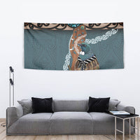 New Zealand Tui Bird Maripi Tapestry Maori Weapon Kowhaiwhai Pattern LT22 - Polynesian Pride