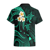 Personalised Niihau Hawaii Hawaiian Shirt Polynesian Tattoo and Pacific Plumeria Turquoise Vibe LT9 - Polynesian Pride