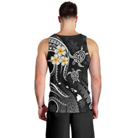 Personalised Kauai Hawaii Men Tank Top Polynesian Tattoo and Pacific Plumeria White Vibe LT9 - Polynesian Pride