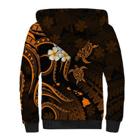 Hawaii Sherpa Hoodie Maui Islands Pacific Plumeria Gold Vibe LT9 - Polynesian Pride