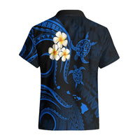 Personalised Oahu Hawaii Hawaiian Shirt Polynesian Tattoo and Pacific Plumeria Blue Vibe LT9 - Polynesian Pride