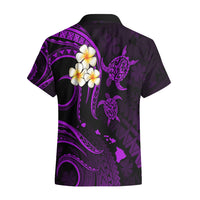 Personalised Oahu Hawaii Hawaiian Shirt Polynesian Tattoo and Pacific Plumeria Purple Vibe LT9 - Polynesian Pride