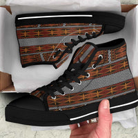 Malo e Lelei Tonga High Top Shoes Tongan Ngatu Tapa Cloth - Polynesian Pride