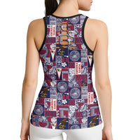 Manuia le Kerisimasi American Samoa Hollow Tank Top Pacific Patchwork Xmas Vibes - Polynesian Pride