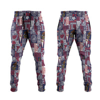 Manuia le Kerisimasi American Samoa Jogger Pants Pacific Patchwork Xmas Vibes - Polynesian Pride