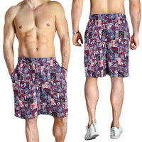 Manuia le Kerisimasi American Samoa Shorts for Men Pacific Patchwork Xmas Vibes - Polynesian Pride