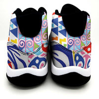Maori Kowhaiwhai Taniko Patchwork Rainbow Motifs Sneakers J11