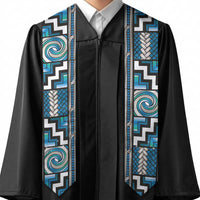 Maori Matariki Graduation Stole Green Galaxy Aesthetic Koru Art