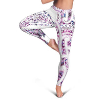 Mawhero Paua Shell Kowhaiwhai Taniko Leggings Manta Ray Shark-Turtle Maori Tribal Style