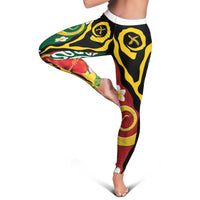 Melanesian Vanuatu Tribal Boar Tusk Leggings Tropical Plants and Namele Motifs - Polynesian Pride