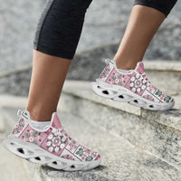 Mele Kalikimaka Hawaii Christmas Clunky Sneakers Akala Seamless Floral Motif - Polynesian Pride