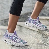 Mele Kalikimaka Hawaii Christmas Clunky Sneakers Poni Seamless Floral Motif - Polynesian Pride