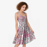 Mele Kalikimaka Hawaii Christmas Midi Dress Akala Seamless Floral Motif - Polynesian Pride