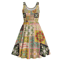 Mele Kalikimaka Hawaii Christmas Midi Dress Melemele Mama Seamless Floral Motif - Polynesian Pride