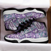 Mele Kalikimaka Hawaii Christmas Sneakers J11 Poni Seamless Floral Motif - Polynesian Pride