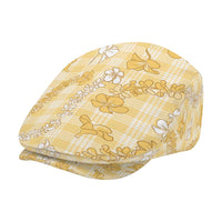 Melemele Aloha Hawaii Jeff Hat Plumeria Lei With Palaka Motif - Polynesian Pride