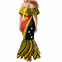 PNG Hibiscus Tribal Pattern Mermaid Dress Bird - of - Paradise LT7 - Polynesian Pride
