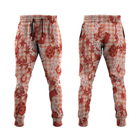 Mokihana Maile Ilima Leis Paniolo Palaka Jogger Pants Hawaiian Ulaula Spirit - Polynesian Pride