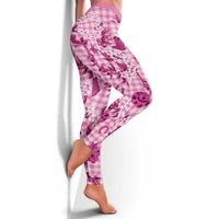 Mokihana Maile Ilima Leis Paniolo Palaka Leggings Hawaiian Omaomo Ulaula Spirit - Polynesian Pride