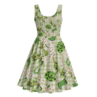 Mokihana Maile Ilima Leis Paniolo Palaka Midi Dress Hawaiian Omaomo Ala Spirit - Polynesian Pride