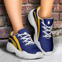Nauru Chunky Sneakers Flag-Inspired Curve Style