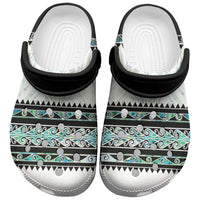 New Zealand Aotearoa Clogs Shoes With Paua Shell Kowhaiwhai Pattern - Polynesian Pride