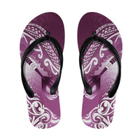 New Zealand Aotearoa Darts Masters Flip Flops Maori Art Tattoo with Tribal Dart Symbol Pink - Polynesian Pride