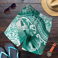 New Zealand Aotearoa Darts Masters Shorts for Men Maori Art Tattoo with Tribal Dart Symbol Teal Color LT03 Teal - Polynesian Pride
