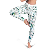New Zealand Aotearoa Leggings Green Maori Papua Shell Indigenous - Polynesian Pride