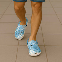 New Zealand Autism Awareness Clogs Shoes NZ Fern With Maori Koru Lizard