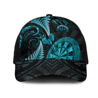 New Zealand Darts Mesh Trucker Cap Happiness Is A Tight Threesome Maori Paua Shell - Polynesian Pride