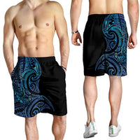 New Zealand Hammerhead Shark Shorts for Men Maori Haehae Mangopare Galaxy - Polynesian Pride