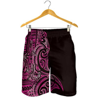 New Zealand Hammerhead Shark Shorts for Men Maori Haehae Mangopare Pink - Polynesian Pride