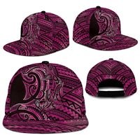 New Zealand Hammerhead Shark Snapback Cap Maori Haehae Mangopare Pink - Polynesian Pride