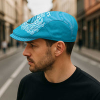 New Zealand Jeff Hat Fire Basketball Maori Tribal Sky Blue - Polynesian Pride