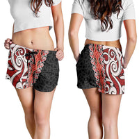 New Zealand Maori Stylized Koru Shorts for Women - Polynesian Pride