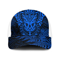 New Zealand Rugby All Blue Baseball Net Cap Silver Fern All Black Mix Ta Moko - Polynesian Pride