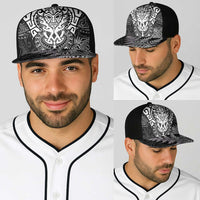 New Zealand Rugby All White Baseball Net Cap Silver Fern All Black Mix Ta Moko - Polynesian Pride