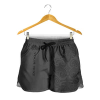 New Zealand Rugby Personalised Shorts for Women All Black Fern Maori Tribal Pattern - Polynesian Pride