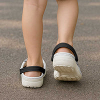 New Zealand Sea Animals with Maori Tribal Tattoo Clogs Shoes White Color LT03