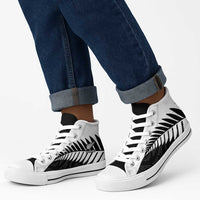 New Zealand Silver Fern Rugby High Top Shoes All Black Go Champions Maori Pattern - Polynesian Pride