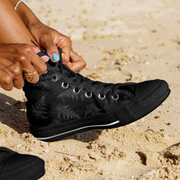 New Zealand Silver Fern Rugby High Top Shoes Go Aotearoa World Cup - Polynesian Pride