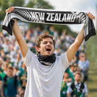 New Zealand Silver Fern Rugby Ruffneck Scarf Go All Black LT14 - Polynesian Pride