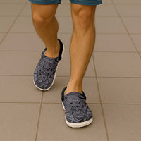 New Zealand Taiaha Maori Clogs Shoes Minimalist Silver Fern All Black