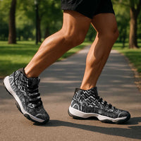 New Zealand Taiaha Maori Sneakers J11 Kiwikiwi Minimalist Silver Fern Tukutuku Motif