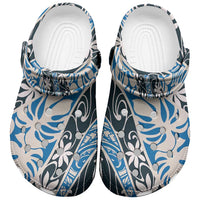 Ninamu Tahiti Tiare Monstera Clogs Shoes Polynesian Pattern Curve Style - Polynesian Pride