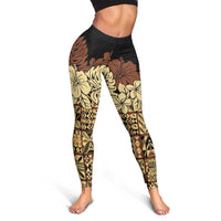 Niue Hiapo Motif Leggings Tapa Classic - Black Ver