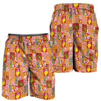 Niue Monuina e Kilisimasi Shorts for Men Pacific Patchwork Xmas Vibes - Polynesian Pride