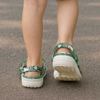 Norfolk Island Meri Krismas Clogs Shoes Pacific Patchwork Xmas Vibes - Polynesian Pride