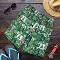 Norfolk Island Meri Krismas Shorts for Men Pacific Patchwork Xmas Vibes - Polynesian Pride